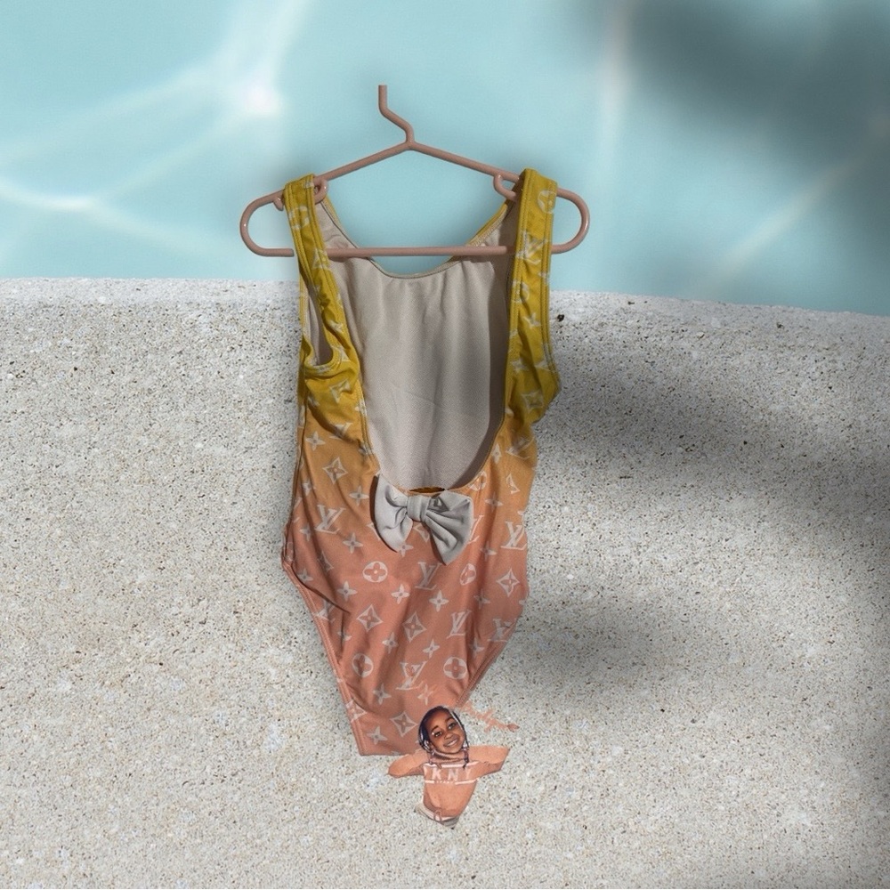 Pink/yellow girls brand new bathing suit